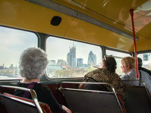 London Vintage Double Decker Bus Tour with Thames River Cruise