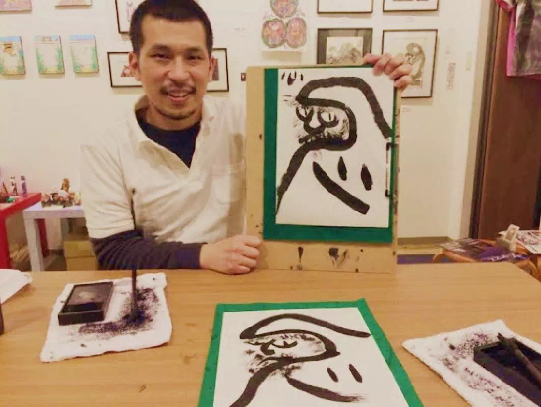 Fun Sumie Ink Painting Lesson in Tokyo with English Speaking Instructor