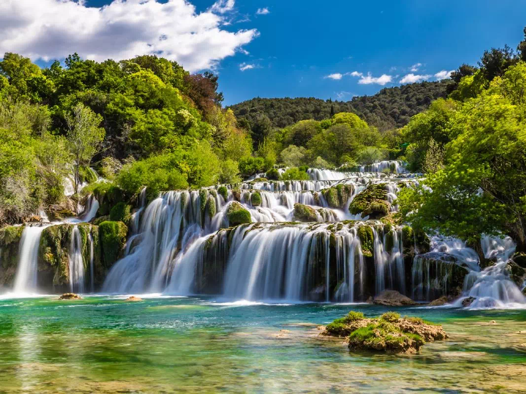 Krka Waterfalls National Park and Sibenik Full Day Tour from Split or Trogir