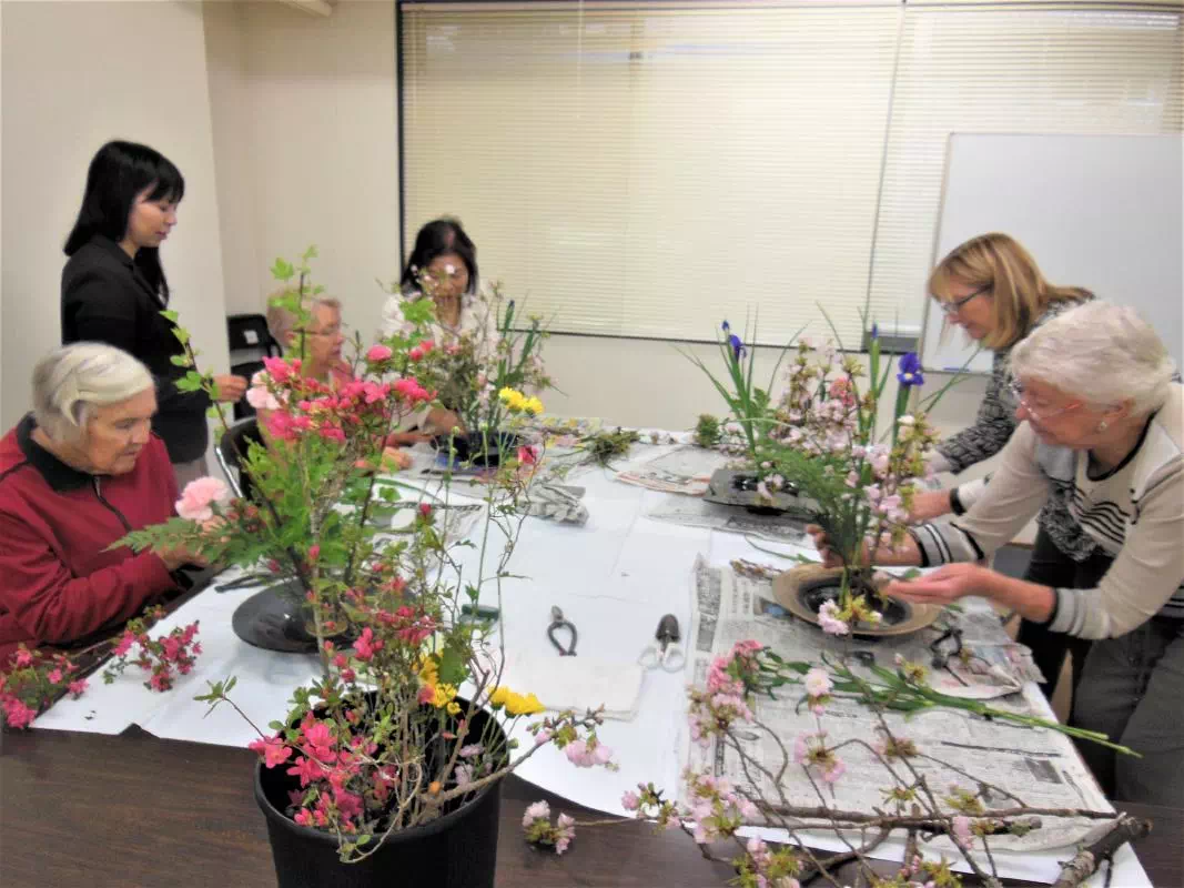 Ikebana Flower Arrangement Lesson in Hiroshima City