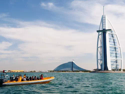 Dubai Marina, Palm Jumeirah, and Burj Al Arab Yellow Boat Sightseeing Cruise