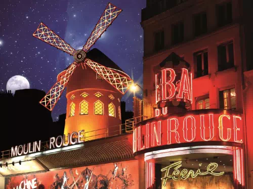 Moulin Rouge Cabaret Show Tickets with 3-Course Dinner and Bottle of Champagne