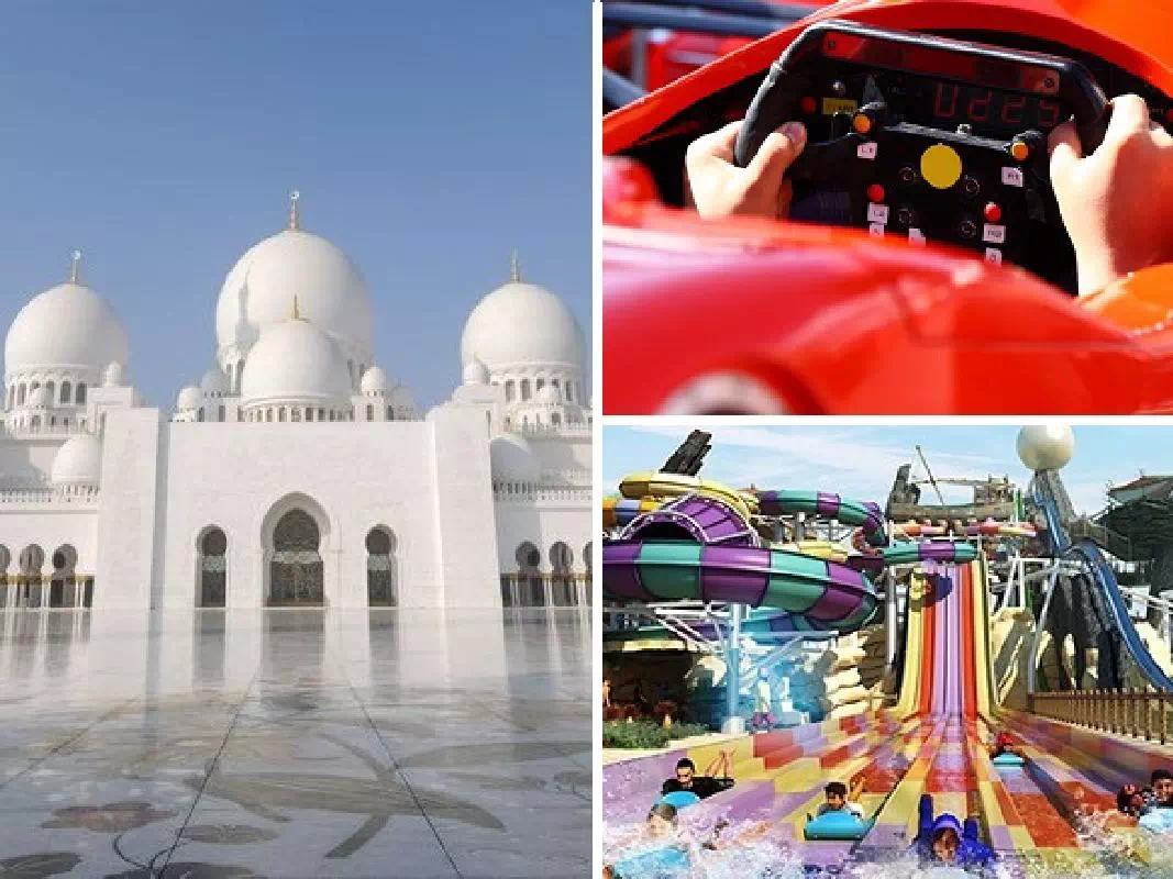 Abu Dhabi Full Day Private Tour with Ferrari World or Yas Water World Entry