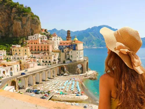 Sorrento, Positano and Amalfi Coast from Naples Tour with Lunch & Hotel Pick-up