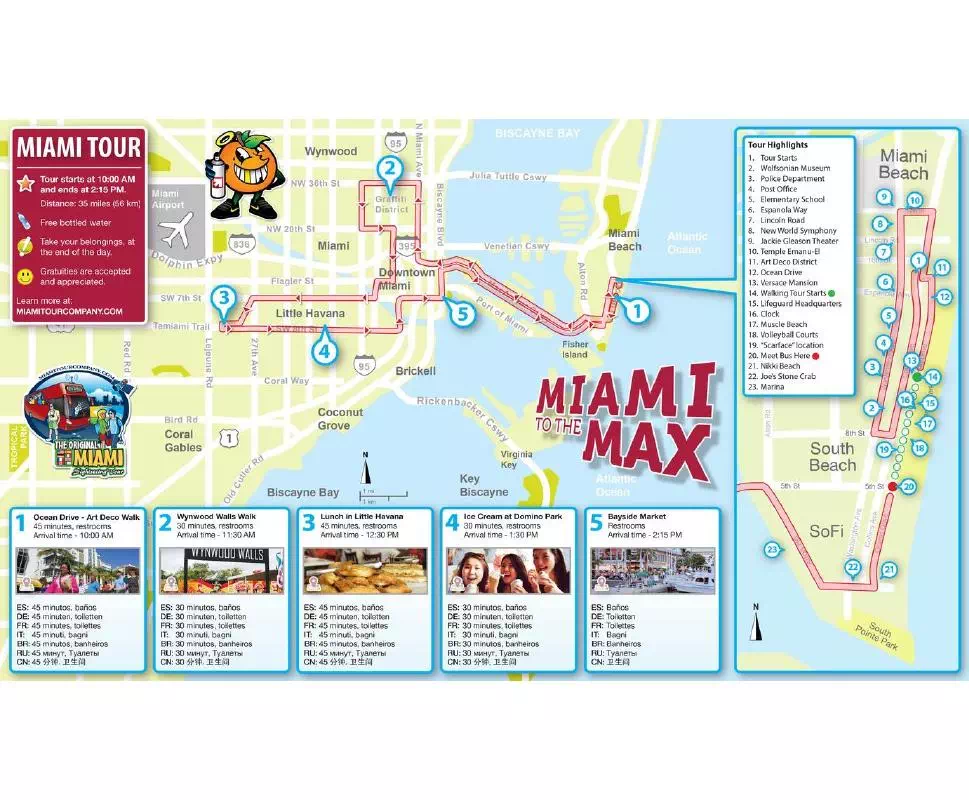 Miami Full Day Sightseeing Tour with Little Havana Visit & Biscayne Bay Cruise