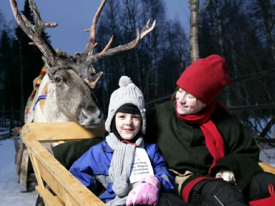 Christmas Eve in the Lapland with Santa's Hideaway and Reindeer Sleigh Ride