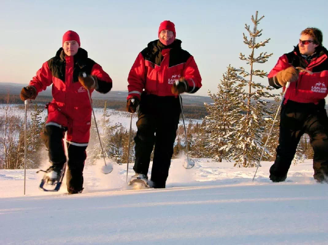 Snowshoe Trekking Adventure in the Finnish Forests from Rovaniemi with Guide