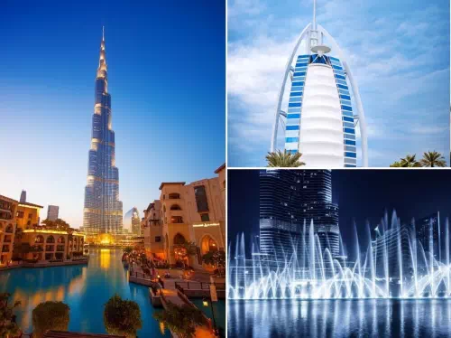 Dubai Full Day Sightseeing Tour and Dinner at Palace Downtown with Fountain Show