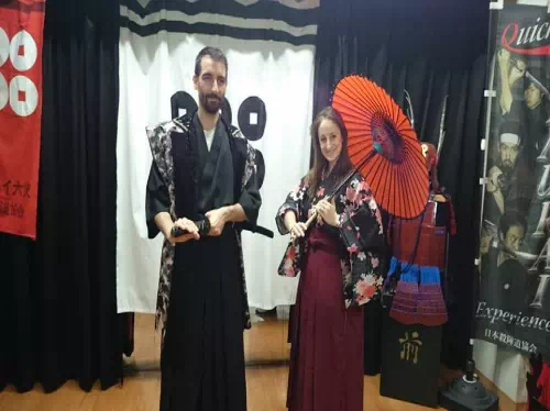 Samurai Sword Art with Kimono Dressing and Performance in Osaka