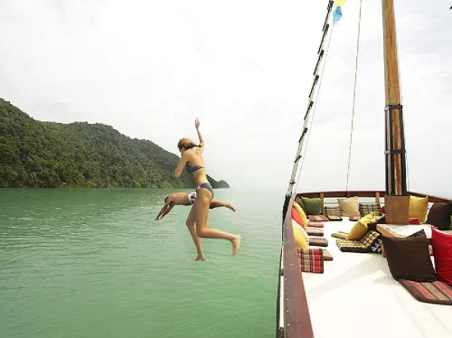 Phuket Private Sunset Charter Cruise and Snorkeling Experience at Coral Island