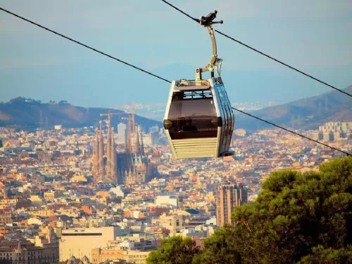 Barcelona Small Group e-Bike Morning Tour with Montjuic Cable Car and Boat Ride