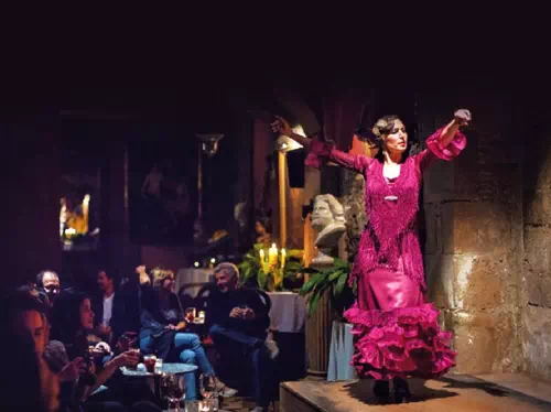 Barcelona El Born Walking Tour with Tapas Buffet Dinner and Flamenco Show
