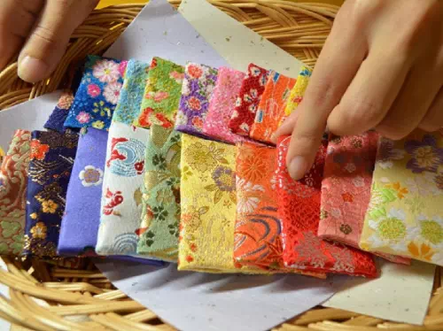 Incense Bag (Japanese Sachet) Making with Fragrant Wood Chips in Kyoto