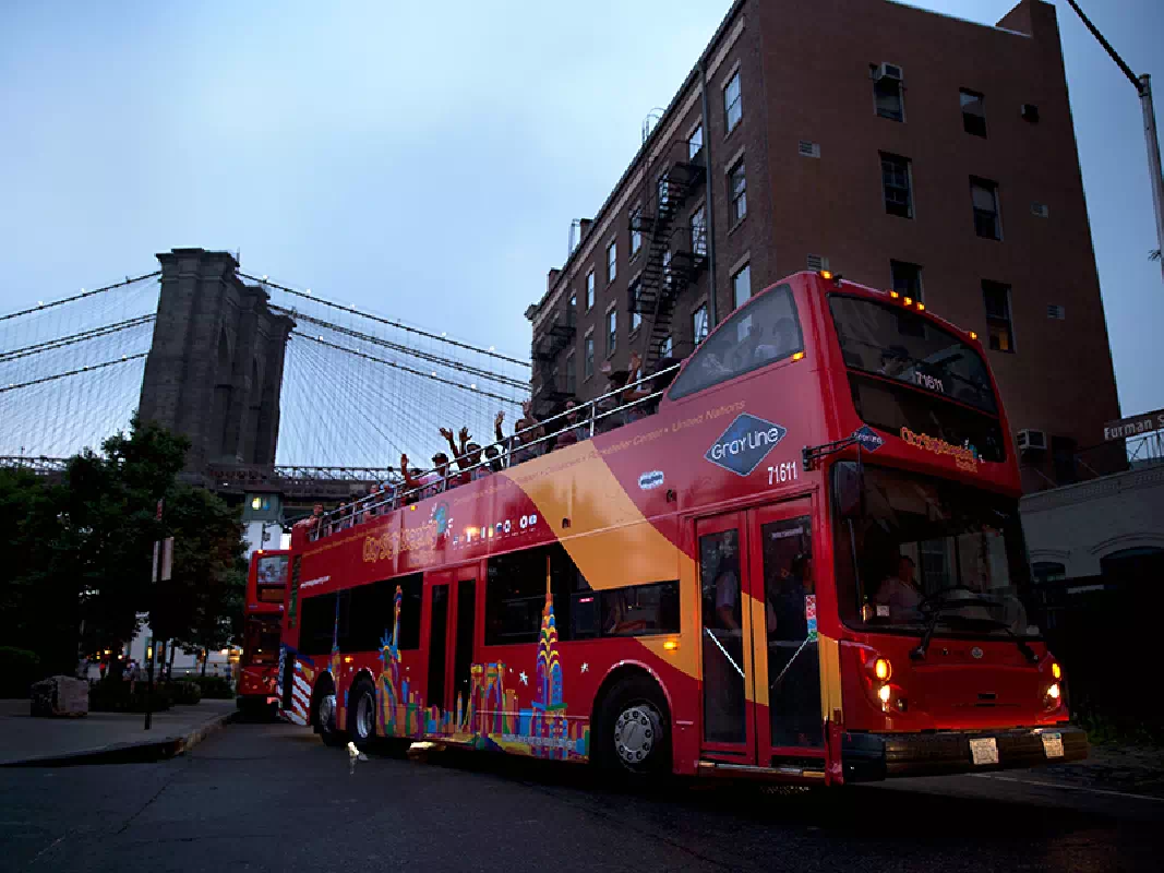 New York Double Decker Bus Evening Tour with Guide