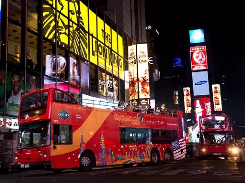 New York Double Decker Bus Evening Tour with Guide