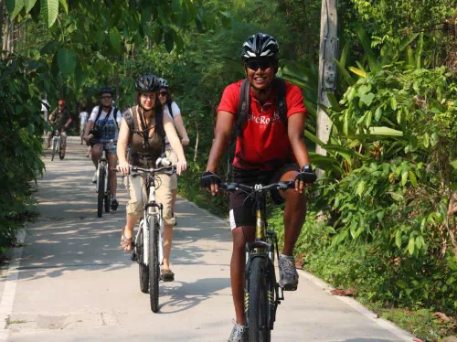 Bangkok Jungle and Temple Half Day Bike Tour