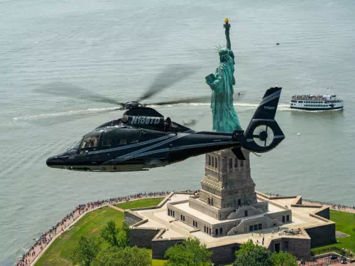 New York Statue of Liberty Helicopter Flight & Evening Cruise Combo