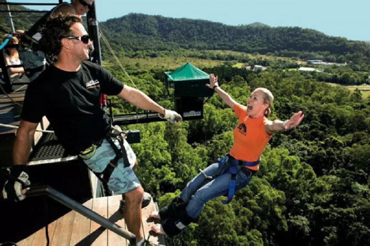 AJ Hackett Bungy Jump and Giant Jungle Swing with Hotel Pick-up from Cairns
