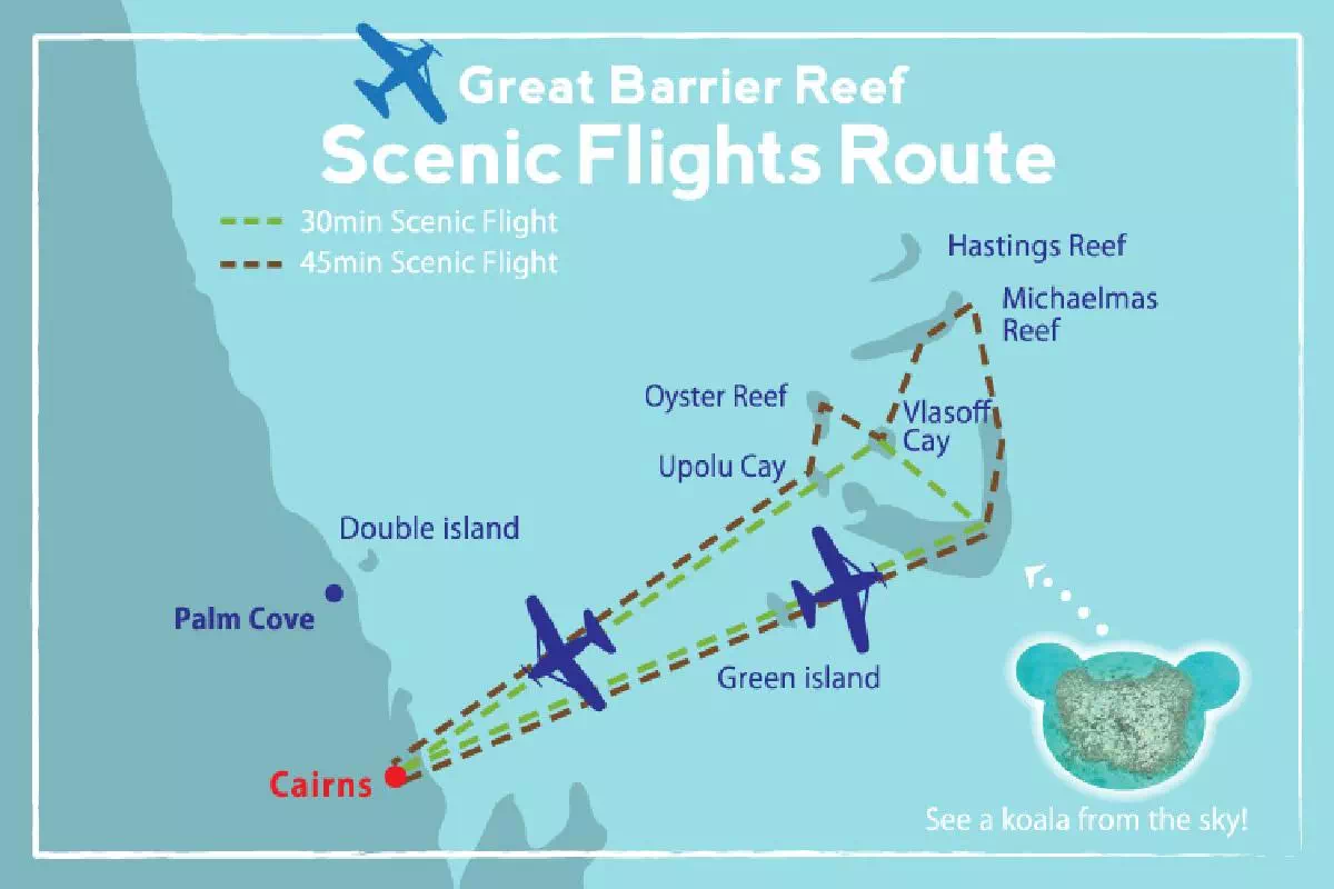 Great Barrier Reef Sightseeing Flight from Cairns