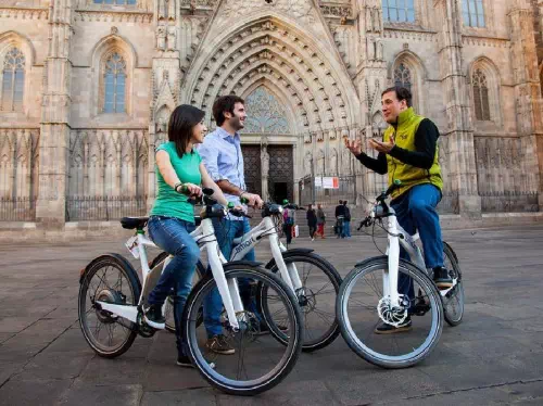 Barcelona Small Group eBike Afternoon Tour with Montjuic Cable Car & Boat Ride