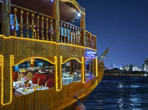 Arabian Dhow Dinner Cruise on Dubai Creek with Hotel Transfers
