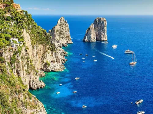 Capri and Anacapri Semi-Private Tour from Rome with Faraglioni Visit