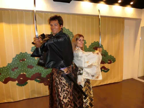 Samurai Sword Dance Lesson at Samurai Kembu Theater in Tokyo