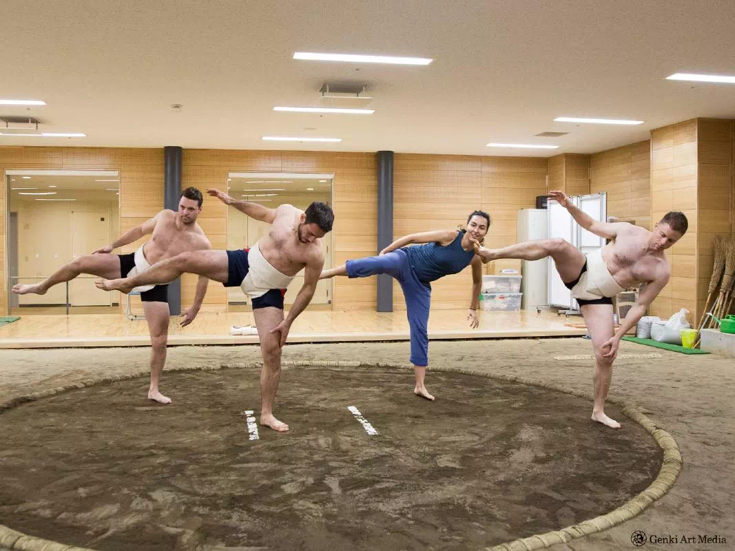 English Sumo Lesson and Practice Match in Tokyo